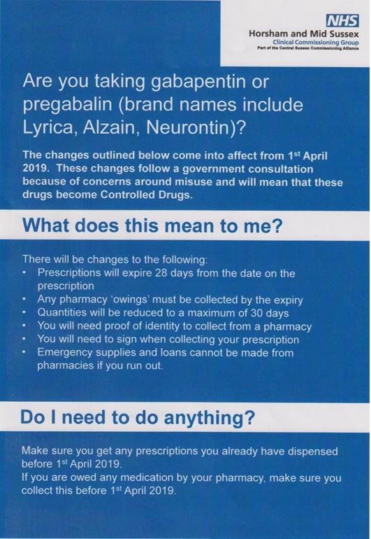 Gabapentin Pregabalin info